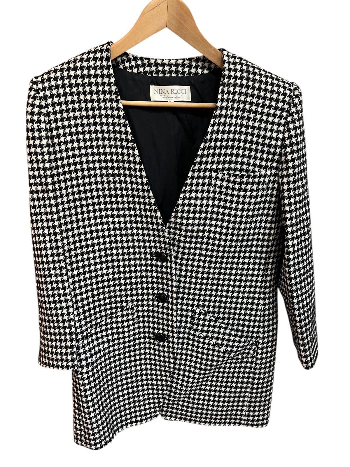 Nina ricci ニナリッチ　千鳥柄　ウールコート　ジャケット Nina ricci ニナリッチ 千鳥柄 ウールコート ジャケット