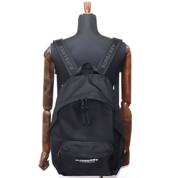 バーバリー ジェット ロゴプリント バックパック ブラック エコ