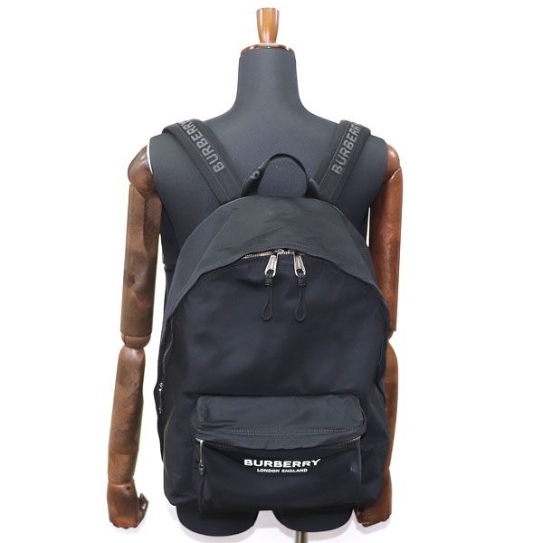 バーバリー ジェット ロゴプリント バックパック ブラック エコ