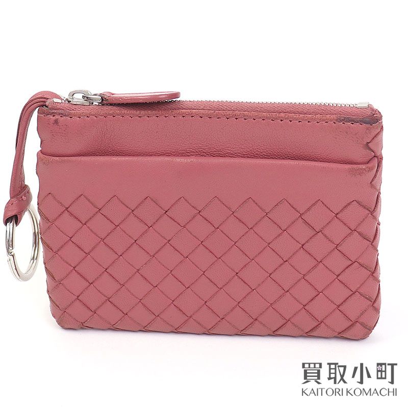 専用　箱付き　BOTTEGA VENETA ボッテガヴェネタ　キーリング　ピンク ボッテガヴェネタ イントレチャート キーリング付きコインケース
