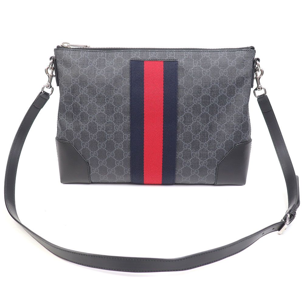 グッチ GGスプリーム キャンバス メッセンジャーバッグ ブラック