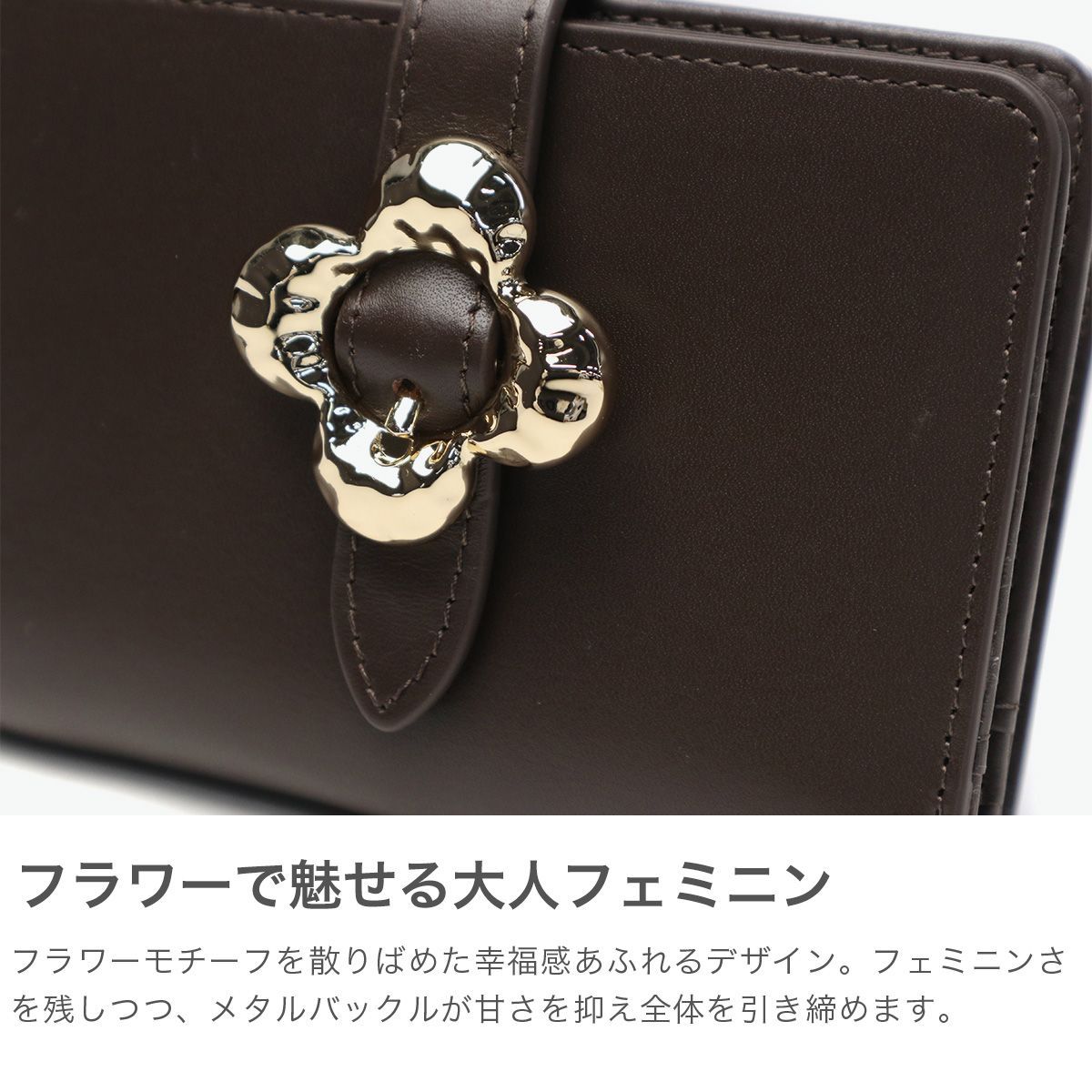 ハシバミ 二つ折り財布 レディース ブランド HASHIBAMI 財布 本革 革