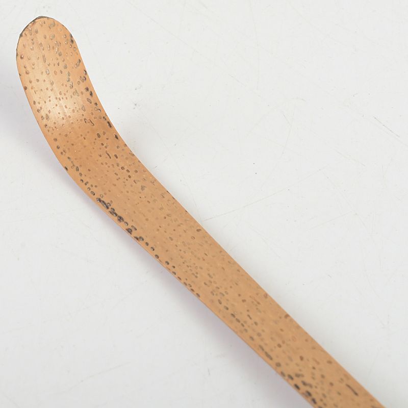 茶道具 影林宗篤作 茶杓 銘「花菖蒲」 前大徳 福本積應書付 共筒・共箱