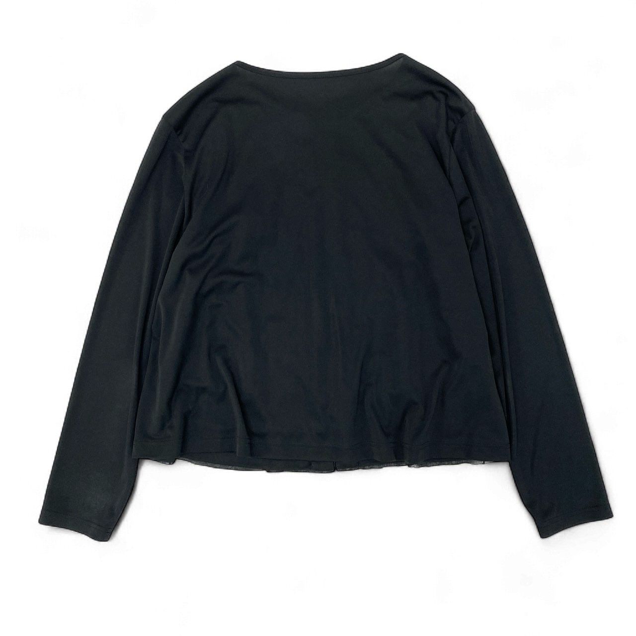 美品　トクコプルミエヴォル 　部分レース裾3段フリル　カーディガン 美品 トクコプルミエヴォル 部分レース裾3段フリル カーディガン 美品