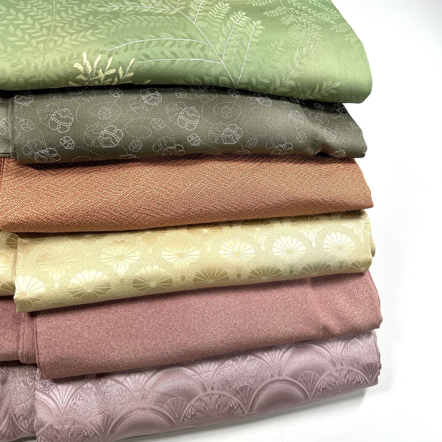 小紋 6枚 正絹 着物まとめ売り 同梱購入歓迎 リメイク用 着付け練習用