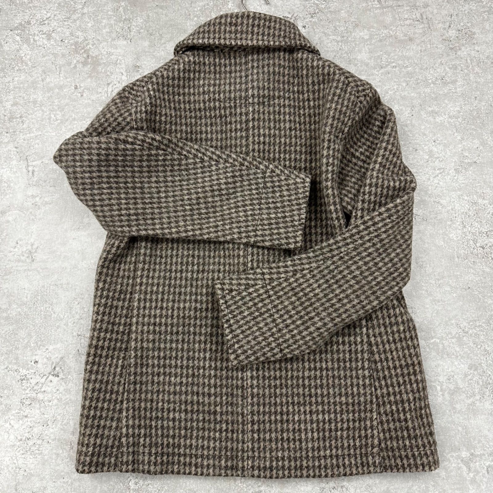 美品❗️DANTON（ダントン）　ウールモッサ コート　千鳥格子 ダントン ウールモッサ サイズ40 千鳥格子 【公式通販】