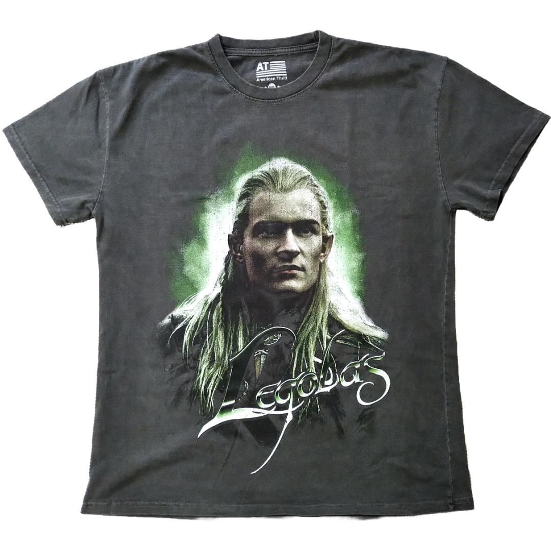 2001 ロードオブザリング tシャツ グレー ヴィンテージ リングプリントXL 2001 ロードオブザリング tシャツ グレー ヴィンテージ リングプリント