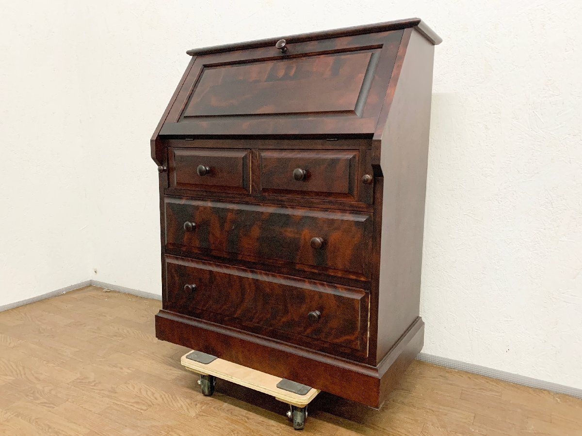 ◇和光 北海民芸 ライティングビューロー デスク 書籍机 勉強机 和家具