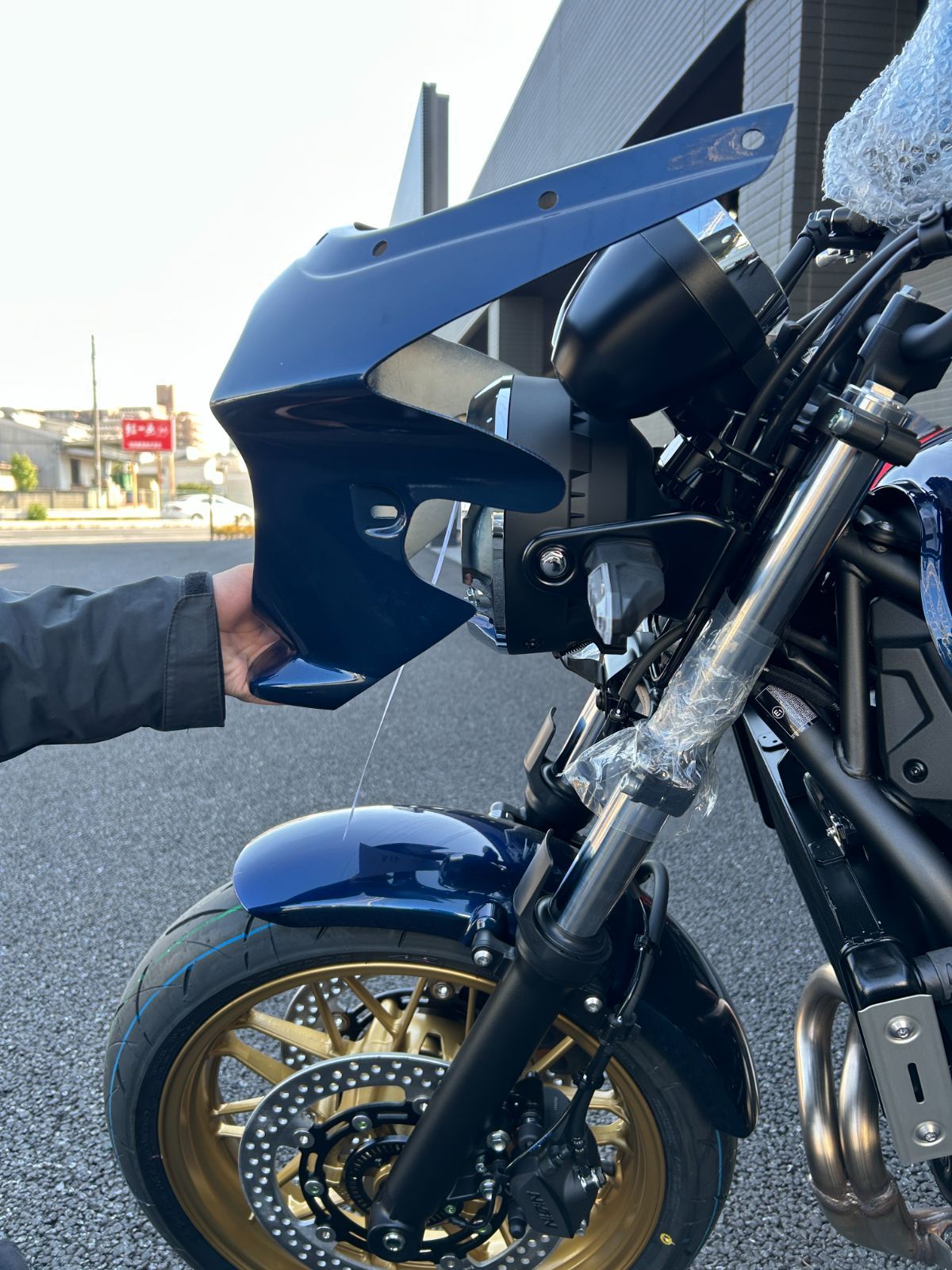 Z650RS 専用設計 日本製 ビキニカウル メタリックオーシャンブルー