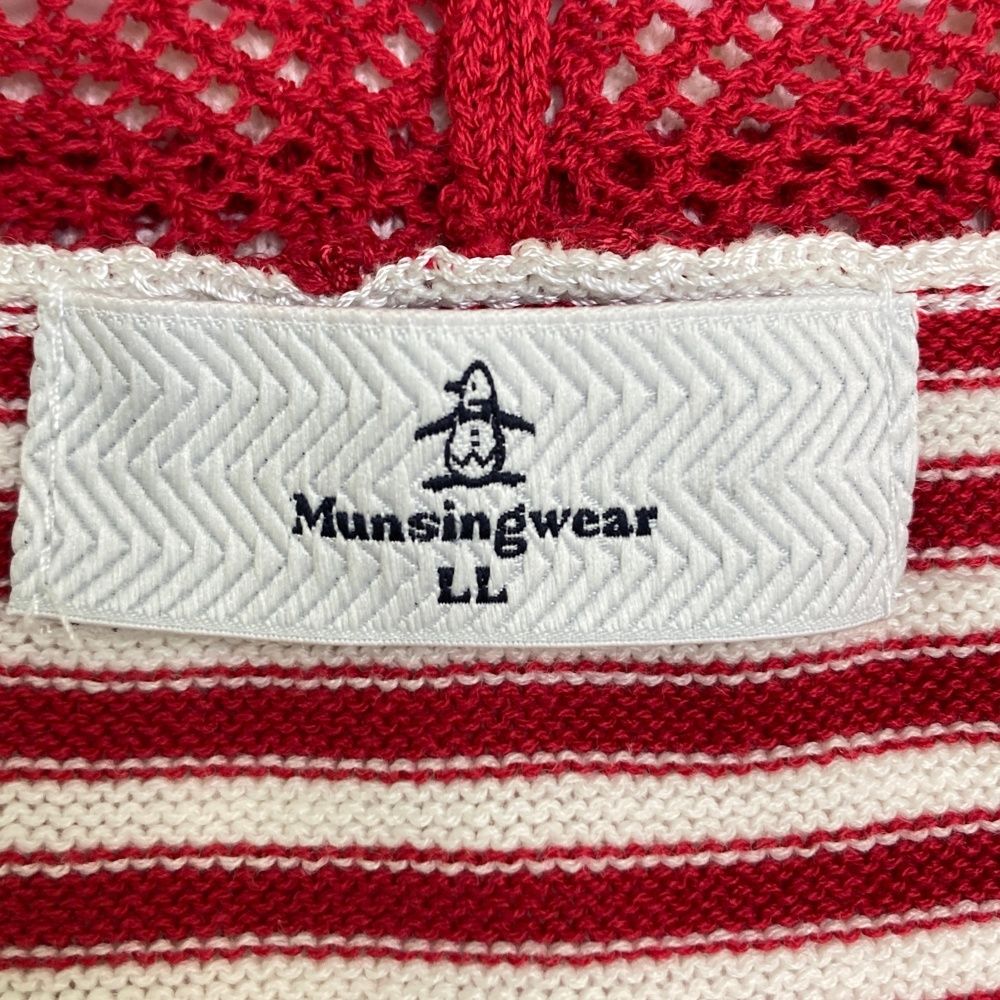 サイズ：LL MUNSING WEAR マンシングウェア フード付 ニットワンピース