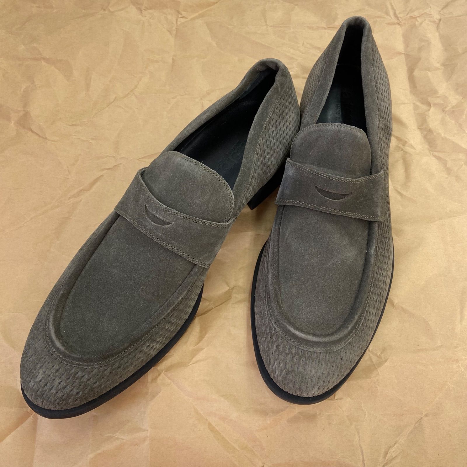 a.testoni ア テストーニ スエード ローファー