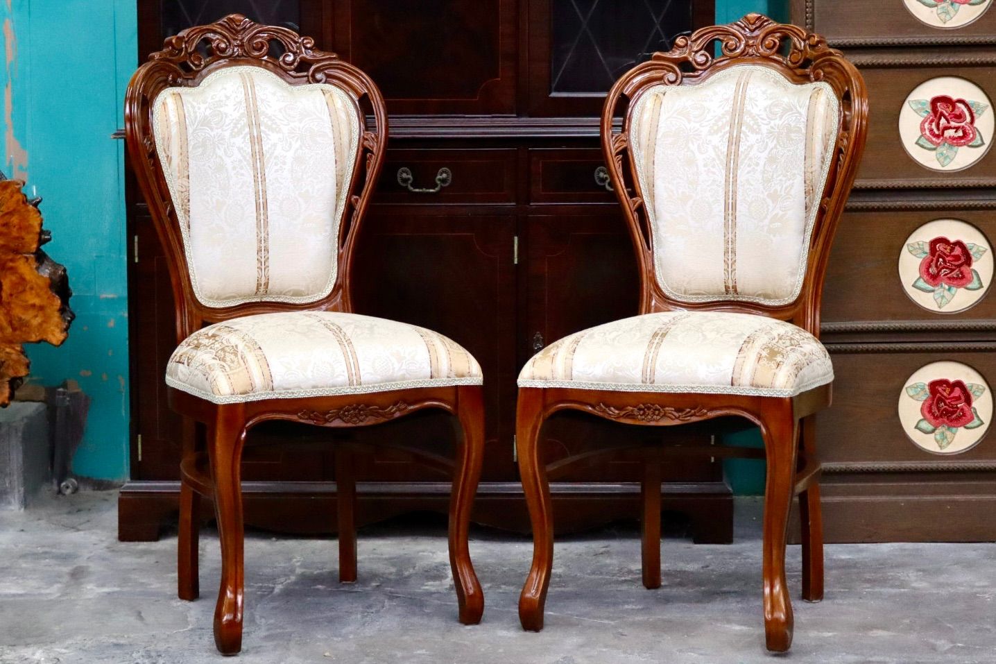 GMIK102C○イタリア製 アンティーク ダイニングチェア アームレスチェア GMIK102C○イタリア製 アンティーク ダイニングチェア アームレスチェア