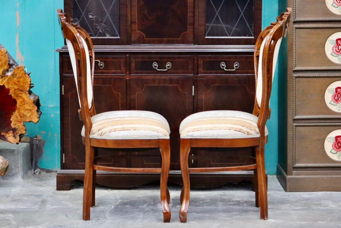 GMIK102H○イタリア製 アンティーク ダイニングチェア アームレスチェア GMIK102H○イタリア製 アンティーク ダイニングチェア アームレスチェア