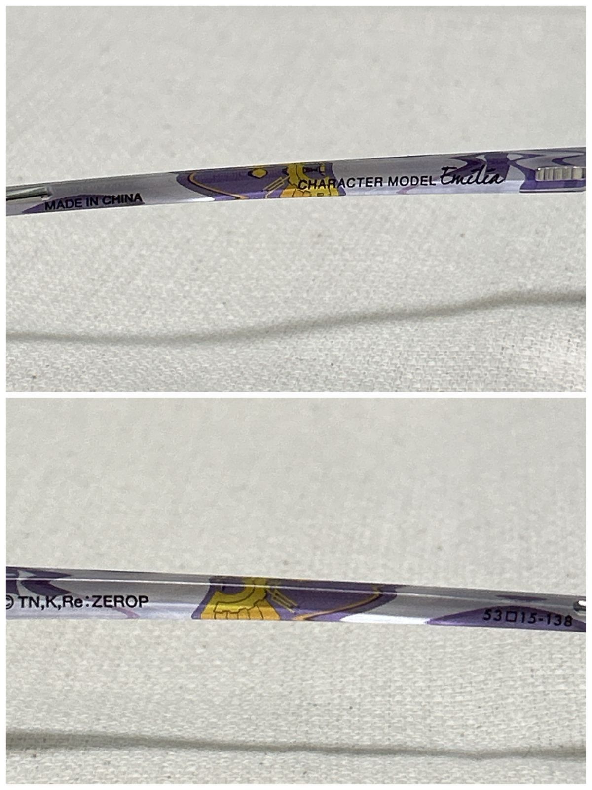 浜館41-1192】 リゼロ エミリア メガネ ブルーライトカットメガネ Re