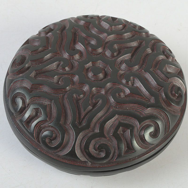 中国 堆朱 堆黒 花雕 香合 棗 4点まとめて V S378 - メルカリ