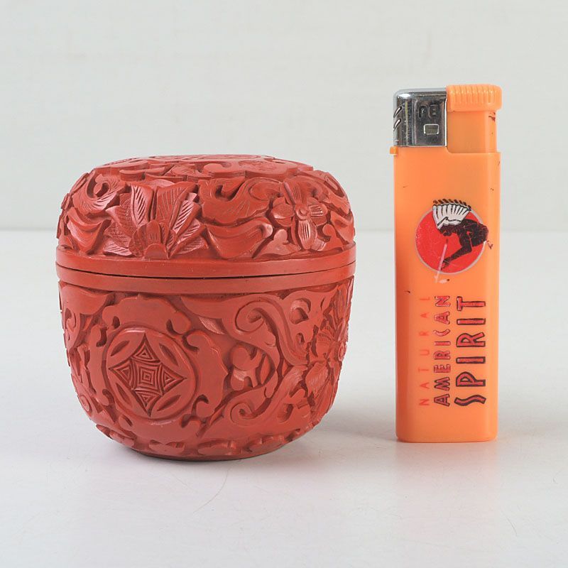 中国 堆朱 堆黒 花雕 香合 棗 4点まとめて V S378 - メルカリ