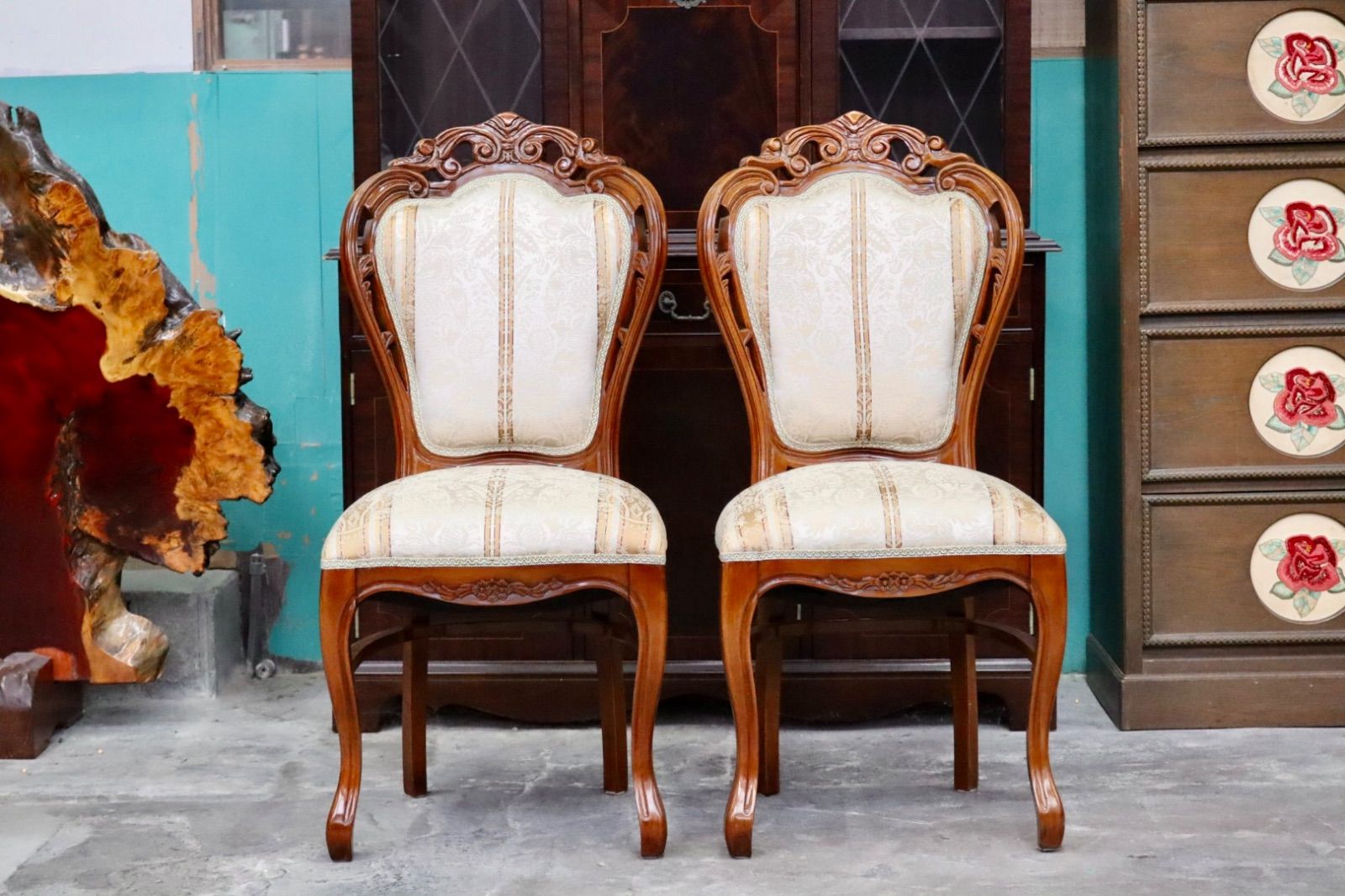 GMIK102C○イタリア製 アンティーク ダイニングチェア アームレスチェア GMIK102C○イタリア製 アンティーク ダイニングチェア アームレスチェア