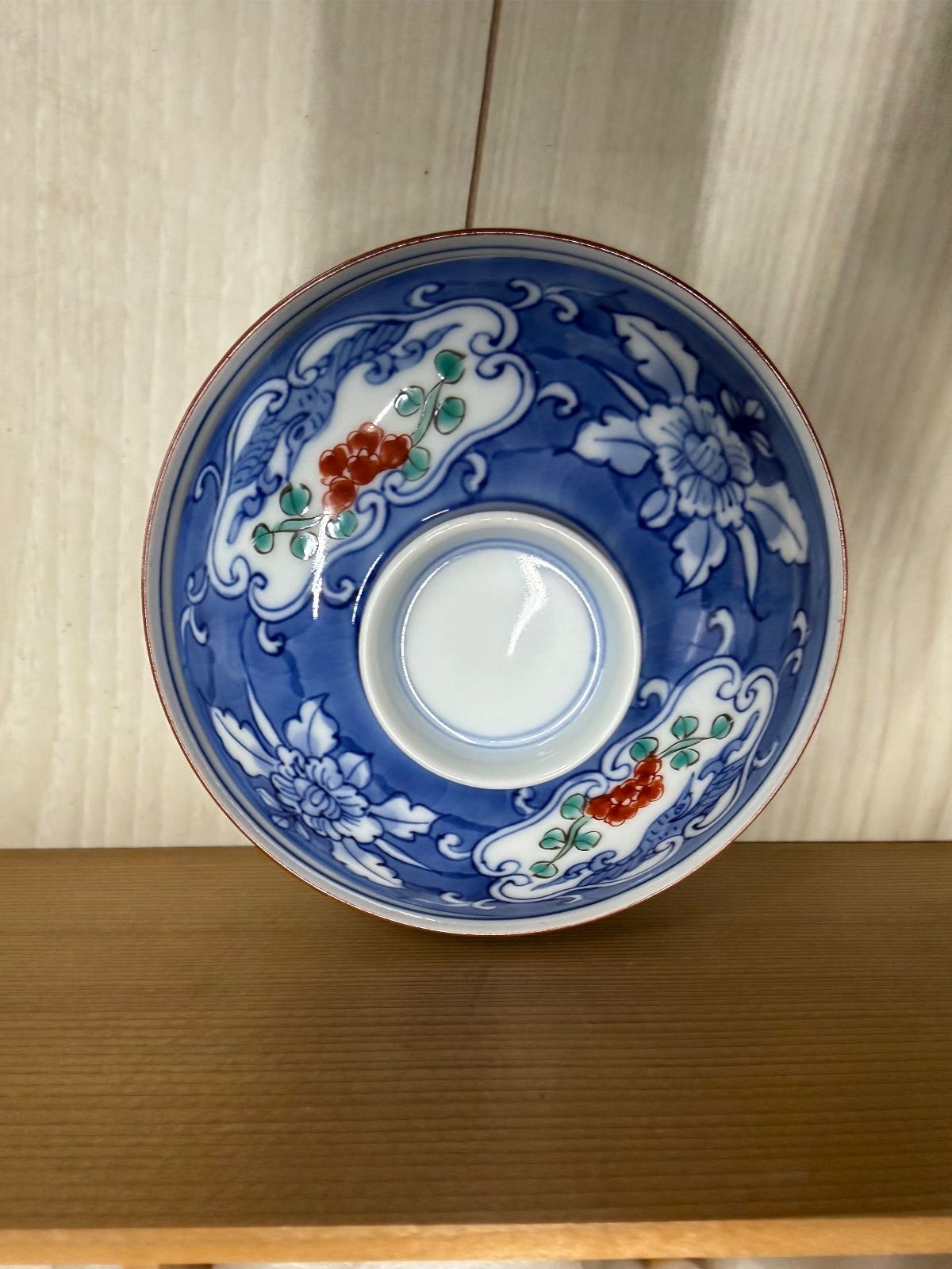 華山萬右衛門/染錦古代花鳥文蓋付飯碗5客/共箱/茶道具/懐石道具 - メルカリ