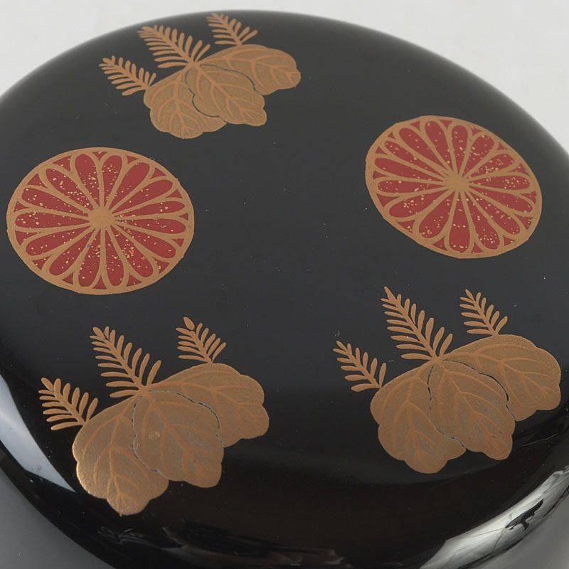 茶道具　山中塗　山下泰園作　高台寺　縁金　中棗　共箱　V　5337 茶道具 山中塗 山下泰園作 高台寺 縁金 中棗 共箱 V