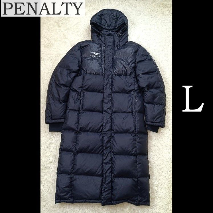 美品 PENALTY ペナルティ ダウンロングコート L メンズ ブラック 黒