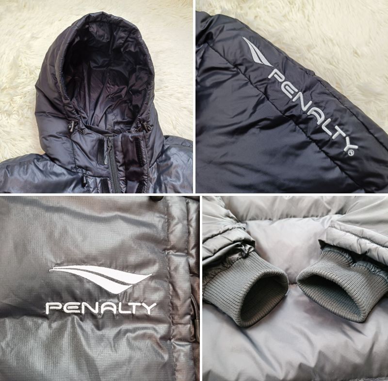 美品 PENALTY ペナルティ ダウンロングコート L メンズ ブラック 黒