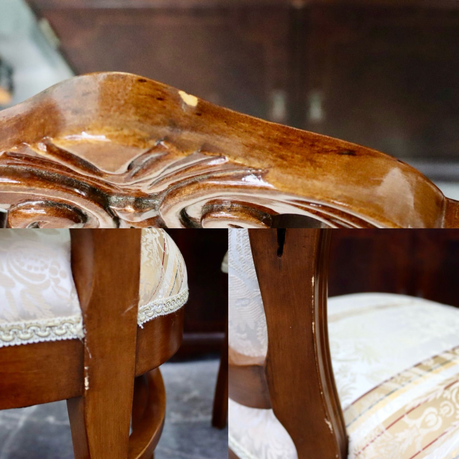 GMIK600A○イタリア製 ダイニングチェア アームレスチェア 椅子 2脚