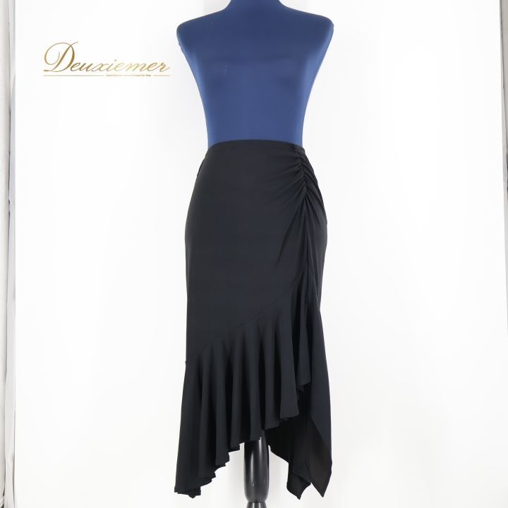 【美品 日本製 社交ダンス衣装】ブラック Chacott 上下セット レース 青 日本製 社交ダンス衣装】ブルー CHACOTT 上下セット 青 無地 スカート