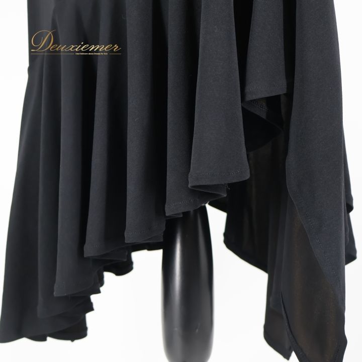 社交ダンス 衣装 スカート ブラック系 チャコット Chacott 黒 レッスン