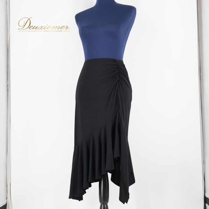 社交ダンス 衣装 スカート ブラック系 チャコット Chacott 黒 レッスン