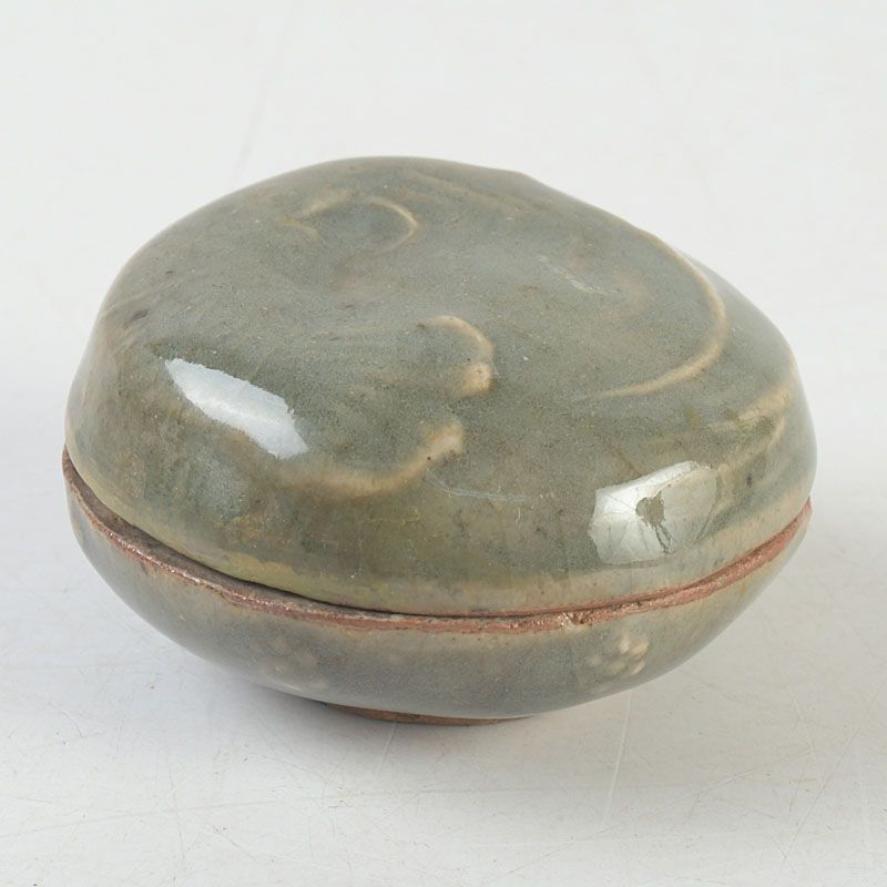 茶道具 清水六兵衛造 青磁 海老文 香合 共箱 C S381 - メルカリ