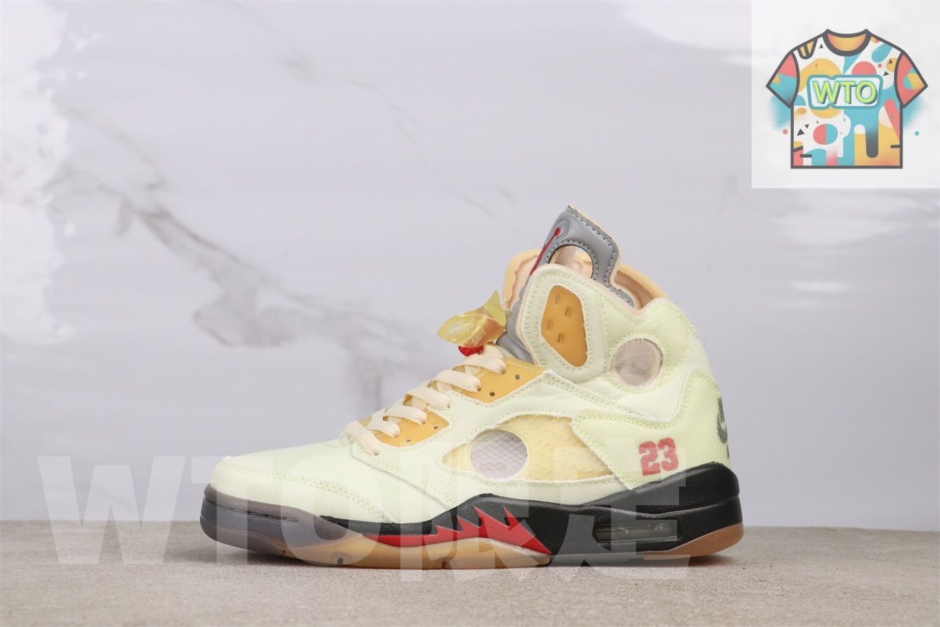 今日特価】Air Jordan エアジョーダン 5 OFF - WHITE x エアジョーダン