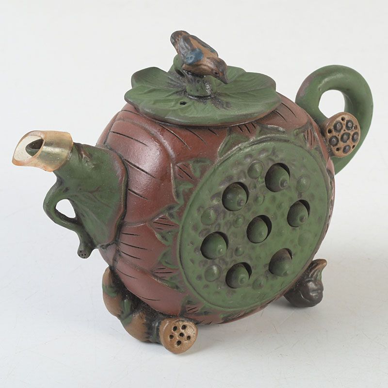 中国 紫砂 朱泥 鳥果実雕 急須 茶壷 在銘 C S382 - メルカリ