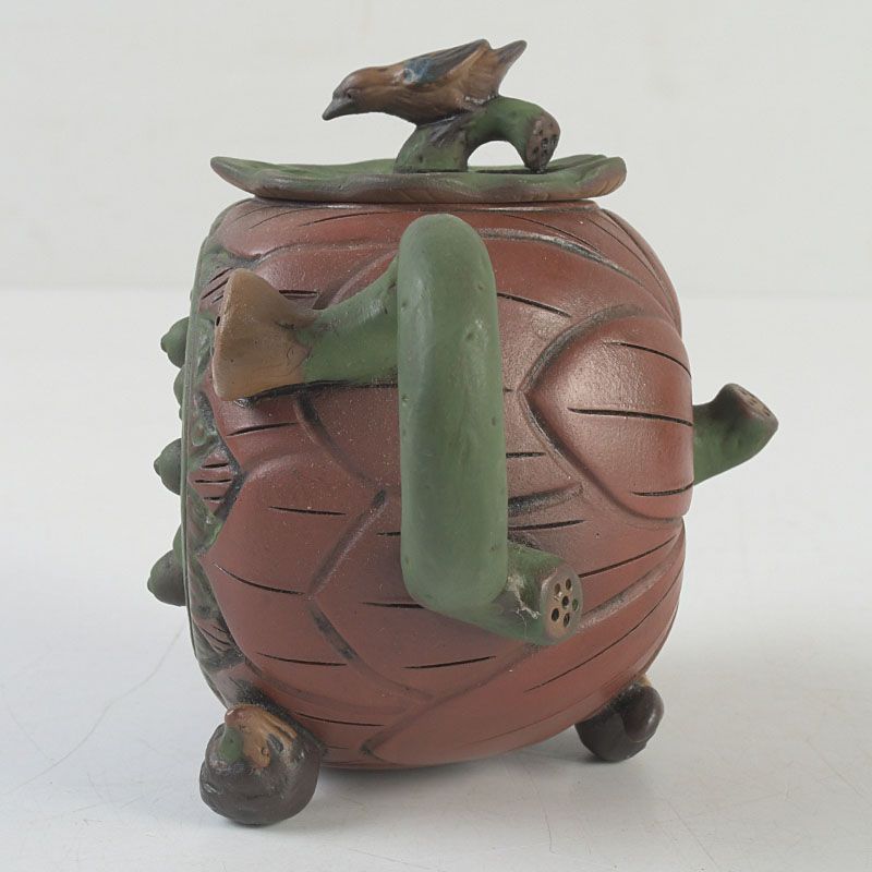 中国 紫砂 朱泥 鳥果実雕 急須 茶壷 在銘 C S382 - メルカリ