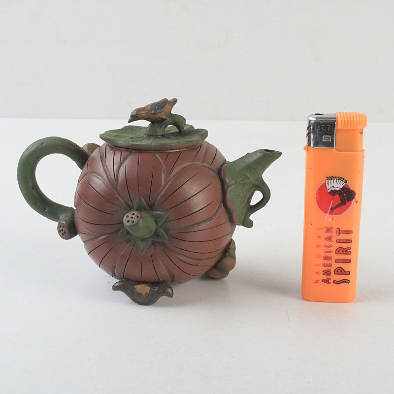 中国 紫砂 朱泥 鳥果実雕 急須 茶壷 在銘 C S382 - メルカリ