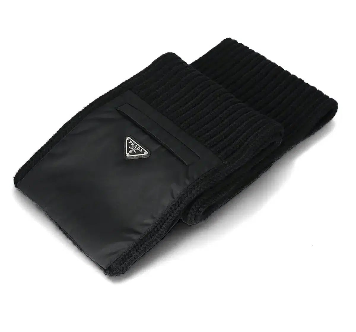 1回着用) PRADA プラダ ナイロン 三角ロゴ マフラー スカーフ (ユニ