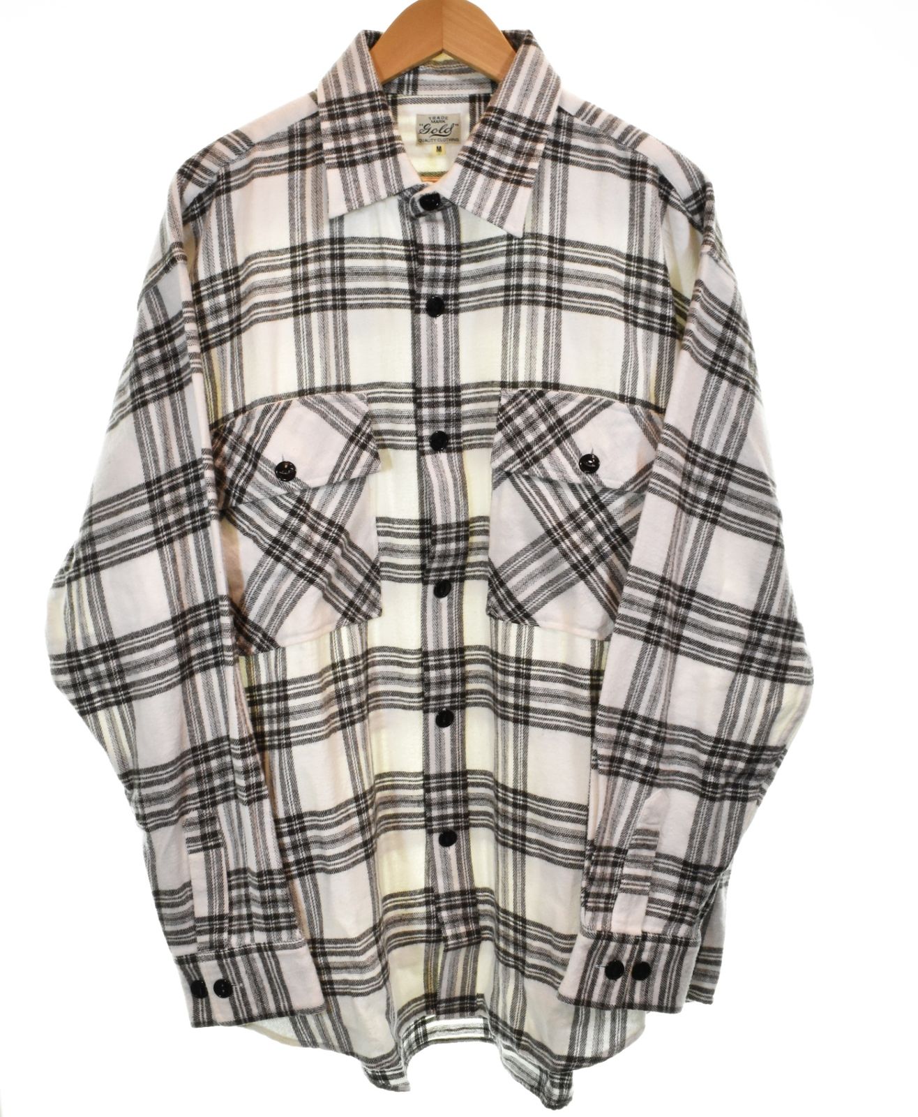 ゴールド GOLD SOFT NEL CHECK BIG POCKET WORK SHIRT ソフト ネル