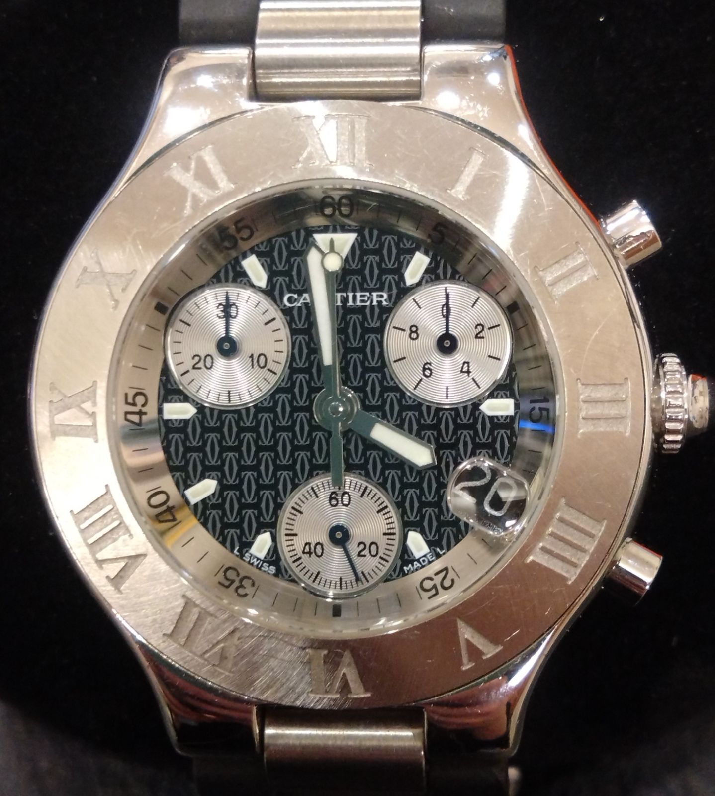 ☆NA02781 Cartier カルティエ マスト21 クロノスカフ クォーツ 腕時計