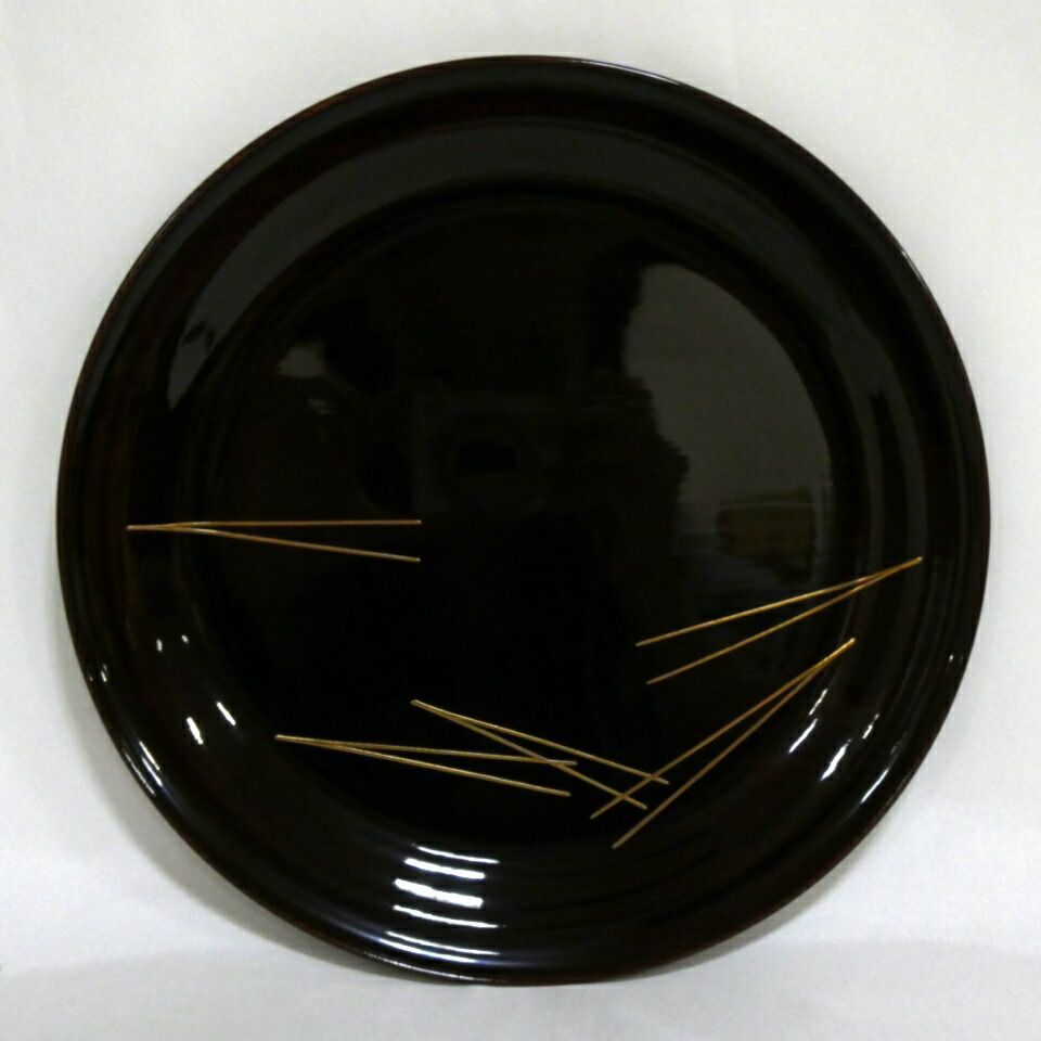 十一月の特売品）大阪漆匠 五代 川端近左作 松葉蒔絵 松ノ木溜 青海盆