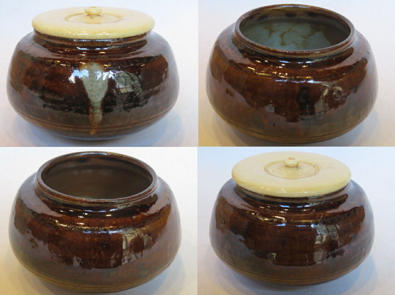 十一月◇特売品）萬古焼 清水茂生作 瀬戸 大海茶入 茶道具【税込・送料