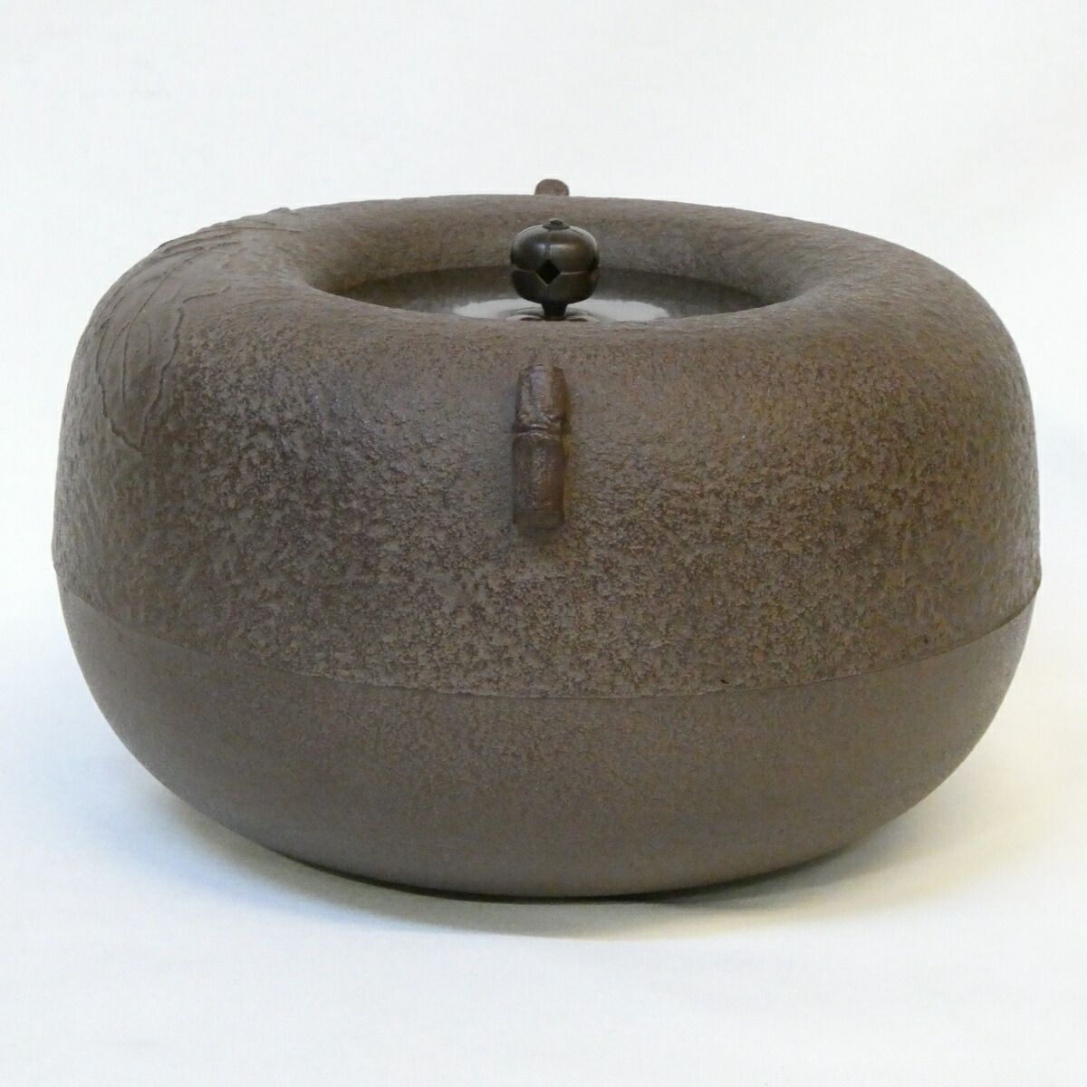 十一月の特売品】釜師 佐藤浄清作 柏釜 仙叟好写 姥口 柏葉釜 炉用