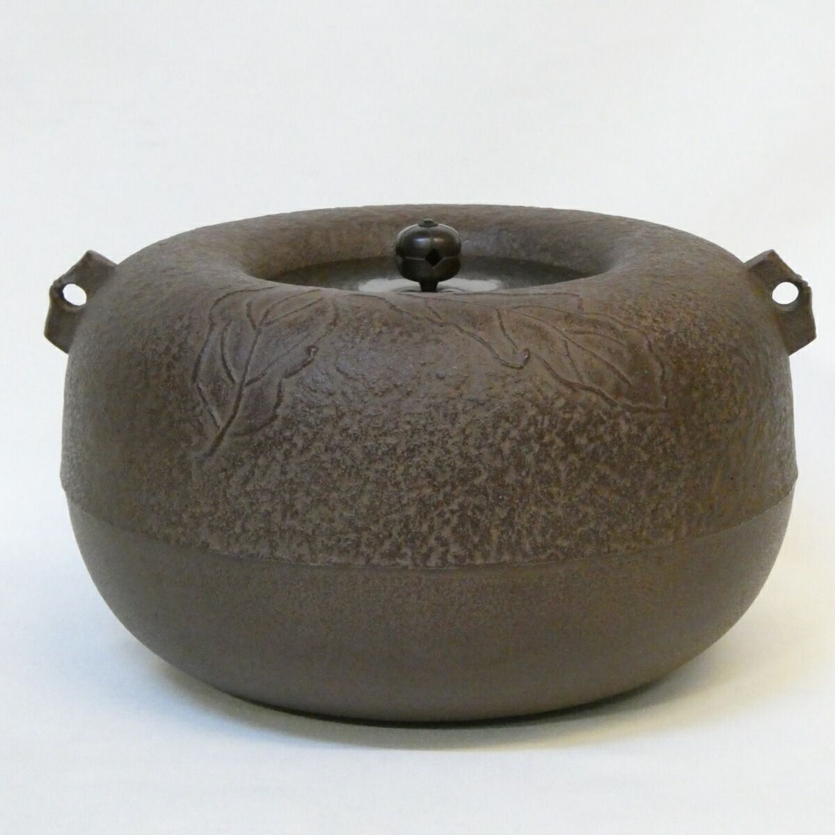 十一月の特売品】釜師 佐藤浄清作 柏釜 仙叟好写 姥口 柏葉釜 炉用