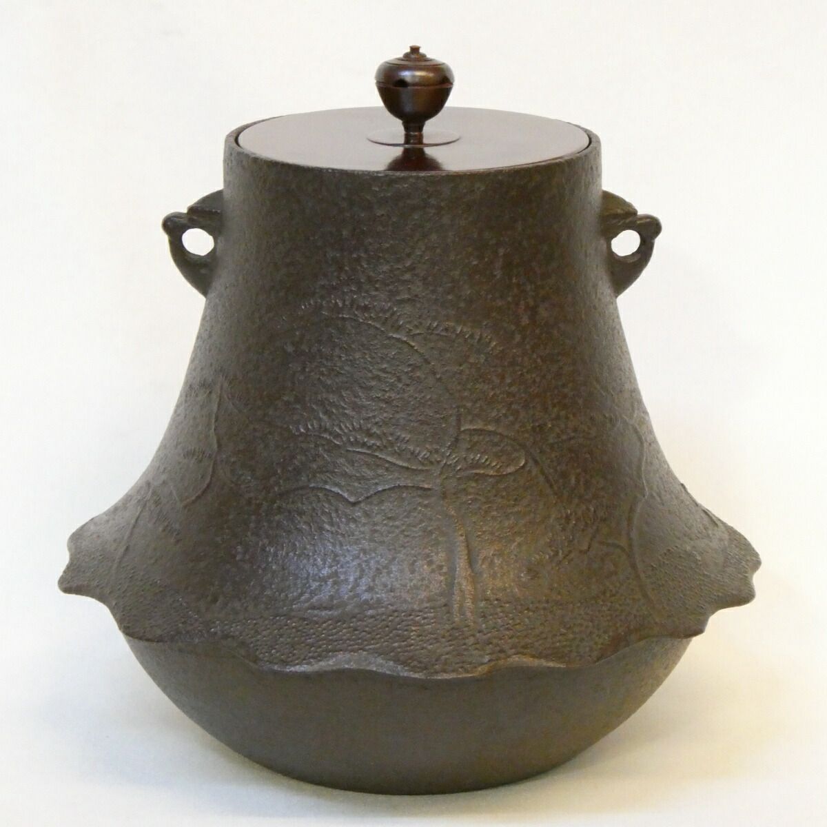 十一月の特売品】日展審査員 横倉嘉山作 浜松地紋 富士釜 風炉用