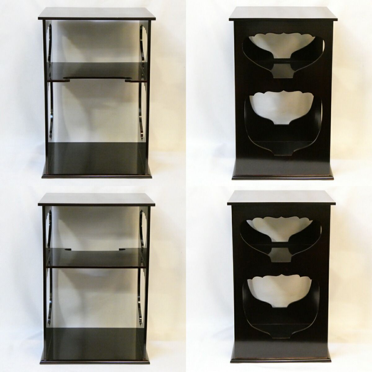 固定式】平安 川瀬表完作 紹鴎水指棚 木地溜塗 木製 漆塗 茶道具