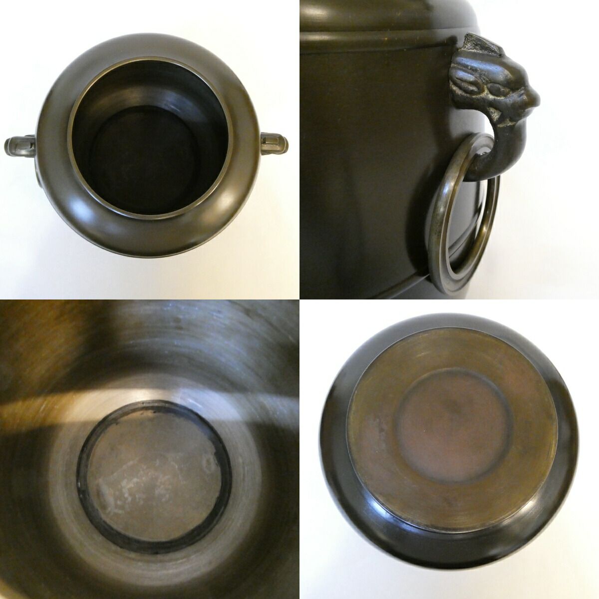 十一月の特売品】鋳師 金森紹栄作 利休好 唐銅皆具 一揃 茶道具【中古