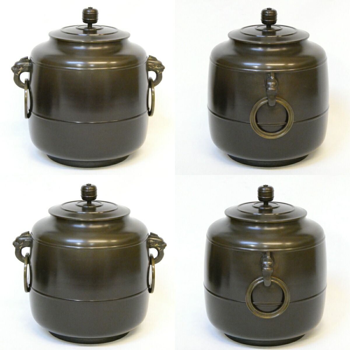 十一月の特売品】鋳師 金森紹栄作 利休好 唐銅皆具 一揃 茶道具【中古