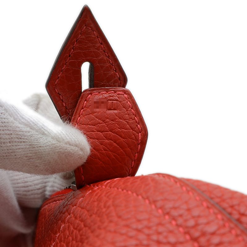 エルメス ボリード31 トリヨン ルージュガランス シルバー金具 □B刻印