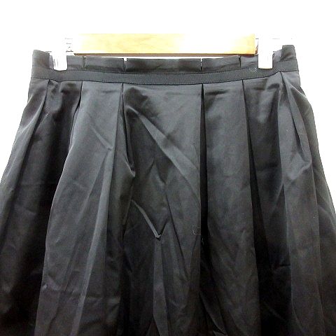 エムプルミエ ブラック M-Premier BLACK フレアスカート ひざ丈 38 M