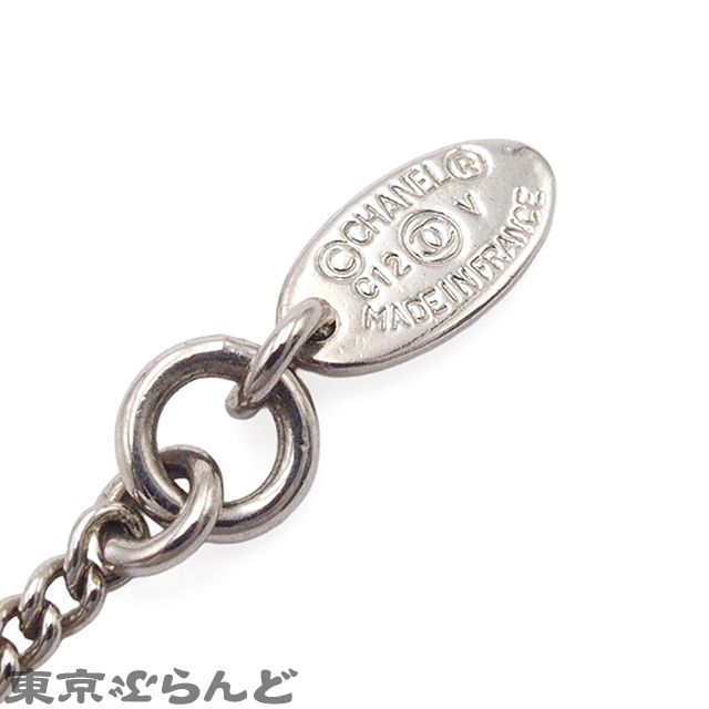 シャネル CHANEL ネックレス シルバー メタル ラインストーン ココ 