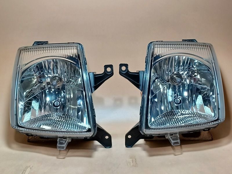 コーティング加工済み 日産 ピノ HC24S ヘッドランプ 左右セット ハロゲン スタンレー P7227 02260-4A00B 26705-4A00B レンズ再生済み