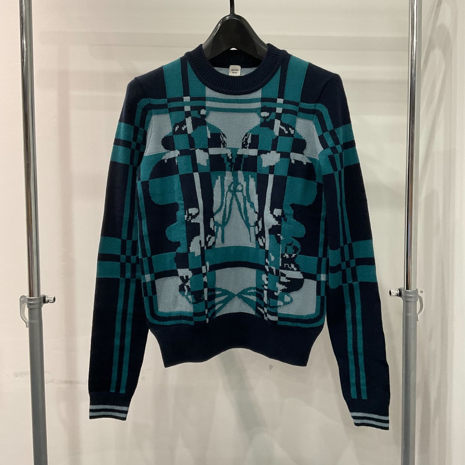 エルメス 長袖ニット カシミヤ100% ブリッドドゥガラ レディース 34